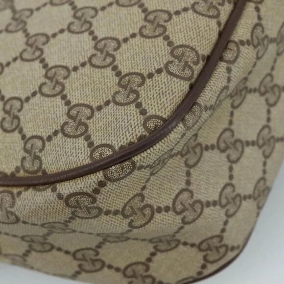GUCCI GG Supreme Web Sherry Line Shoulder Bag PVC Beige Red 89 02 077 Auth 94269 - Picture 4 of 16
